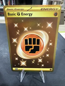 Basic Fighting Energy 258/198 Hyper Rare Scarlet & Violet Pokemon Holo Near Mint - Image 1