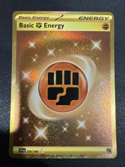 Basic Fighting Energy 258/198 Hyper Rare Scarlet & Violet Pokemon Holo Near Mint - Image 3