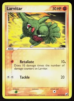 Larvitar 61/115 Common Unseen Forces Pokemon NM - Image 1