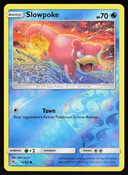 Slowpoke 12/68 Common Hidden Fates Pokemon Reverse Holo LP - Image 1