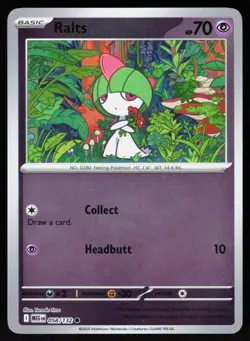 Ralts 058/132 Common Mega Evolution Pokemon Reverse Holo NM - Image 1