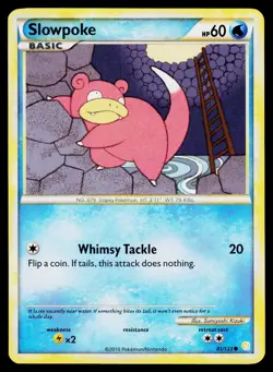 Slowpoke 81/123 Common HeartGold & SoulSilver Pokemon LP - Image 1