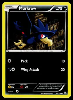 Murkrow 72/124 Common Dragons Exalted Pokemon LP - Image 1