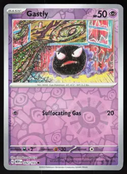 Gastly 092/165 Common 151 Pokemon Reverse Holo NM - Image 1
