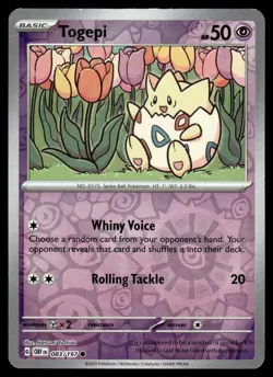 Togepi 083/197 Common Obsidian Flames Pokemon Reverse Holo NM - Image 1