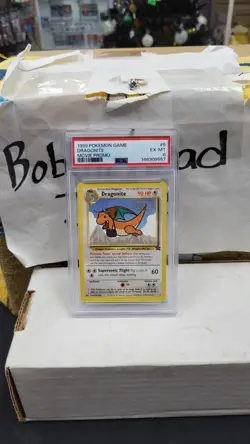 1999 DRAGONITE POKEMON GAME MOVIE PROMO WB TCG VINTAGE PSA 6 EX-MT #5 - Image 1
