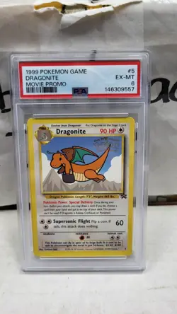 1999 DRAGONITE POKEMON GAME MOVIE PROMO WB TCG VINTAGE PSA 6 EX-MT #5 - Image 2