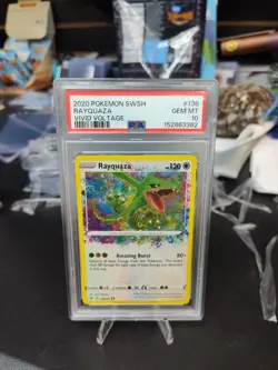 2020 Pokemon Rayquaza #138 Holo Vivid Voltage Sword & Shield PSA 10 - Image 1