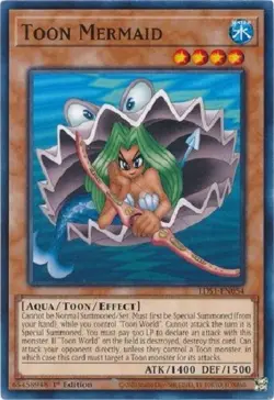 Yugioh - Toon Mermaid - 1st Edition NM - Plus Free Holographic Card - Image 1