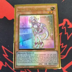 Nurse Dragonmaid MAGO-EN020 Maximum Gold Yu-Gi-Oh 1st Edition NM - Image 1