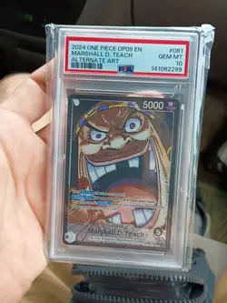 One Piece Marshall.D.Teach OP09-081 Leader Alternative Art PSA 10 GEM MINT - Image 1