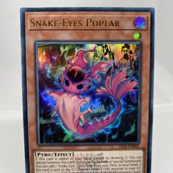 Yugioh Snake-Eyes Poplar 25LP-EN002 Ultra Rare with Stamp NM - Image 2