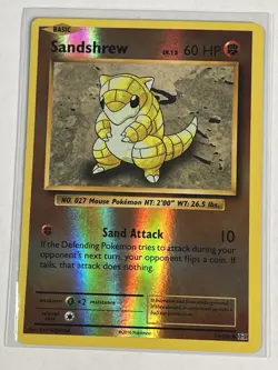 Sandshrew Reverse Holo 54/108 Common Pokemon XY Evolutions - Image 1