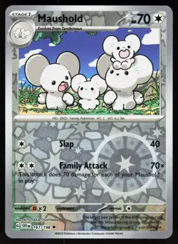 Maushold 161/198 Uncommon Scarlet & Violet Pokemon Reverse Holo NM - Image 1