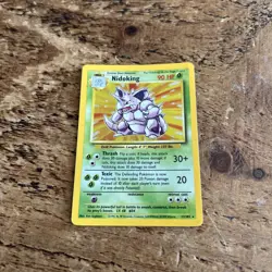 Pokemon Nidoking 11/102 Holo Rare Base Set 1999 - Image 1