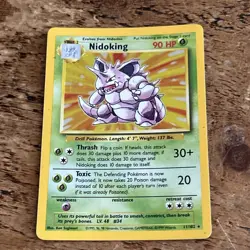 Pokemon Nidoking 11/102 Holo Rare Base Set 1999 - Image 2