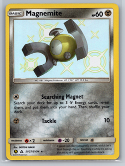 Magnemite SV27/SV94 Shiny Holo Rare - 2019 Pokemon Hidden Fates NM - Image 1