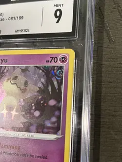 2020 Pokemon Darkness Ablaze Mimikyu Cosmos Holo 081/189 CGC 9 081/189 - Swirl - Image 2