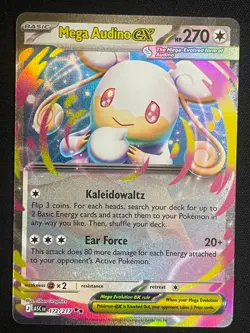 Pokemon Mega Audino ex Double Rare ME: Ascended Heroes 172/217 NM - Image 1