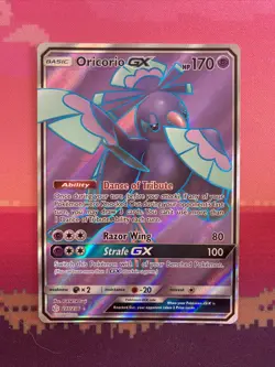 Pokemon Card Oricorio GX 217/236 Ultra Rare Full Art Cosmic Eclipse Near Mint - Image 1