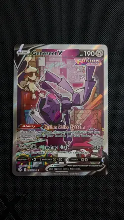 Pokemon Genesect V Alternate Full Art Ultra Rare Holo Fusion Strike 255/264 - Image 1