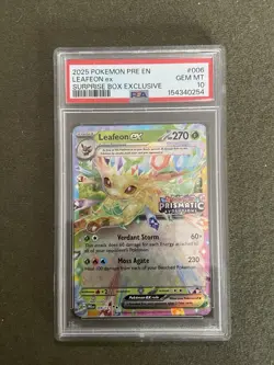 Pokemon Leafeon ex Prismatic Evolutions Promo Holo EX 006/131 PSA 10 - Image 1