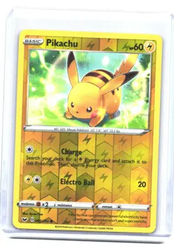Pokemon, SWORD & SHIELD - Pikachu - 065/202 - Reverse Holo - NM - Image 1