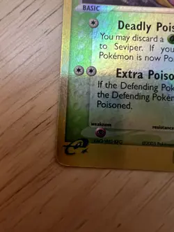 Pokemon Seviper 11/100 EX Sandstorm Reverse Holo Rare MP - Image 4