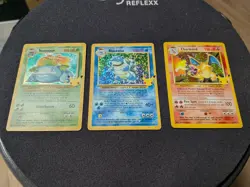 25th Anniversary CHARIZARD VENUSAUR BLASTOISE Celebration Set Holo Pokemon NM - Image 1