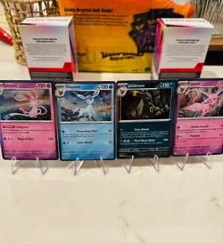 Pokemon Eeveelution Holo Lot – Umbreon, Espeon, Sylveon, Glaceon – NM - Image 1