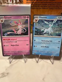 Pokemon Eeveelution Holo Lot – Umbreon, Espeon, Sylveon, Glaceon – NM - Image 2