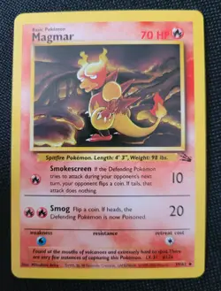 Pokemon Fossil Red Logo 3rd Print 1999 2000 Magmar 39/62 - Image 1