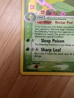 Pokemon Victreebel 13/92 Legend Maker Holo LP - Image 4