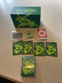 (NO PACKS) Empty WITH INSERTS Pokemon ETB Celestial Storm Rayquaza TCG 2018 - Image 2