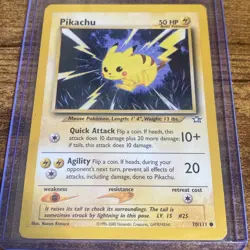 Pikachu 70/111 Common Neo Genesis Pokemon Unlimited TCG 2000 MP- - Image 1