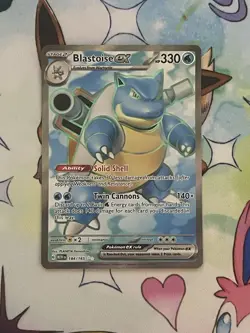 Pokemon Blastoise ex 184/165 Scarlet & Violet 151 Ultra Rare Holo English - Image 1