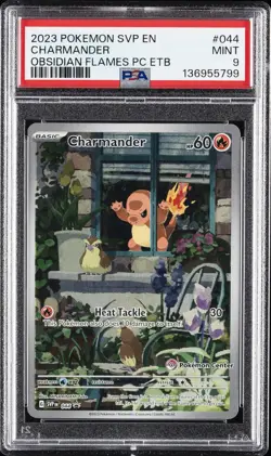 2023 POKEMON OBSIDIAN FLAMES POKEMON CENTER ETB PROMO SVP #044 CHARMANDER PSA 9 - Image 1