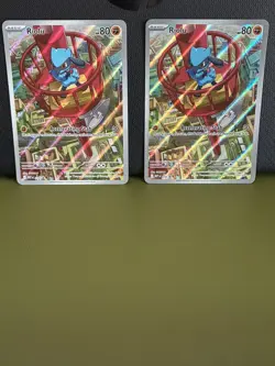 Pokemon TCG Riolu 010 Mega Evolution Black Star Promo Holo X2 - Image 1