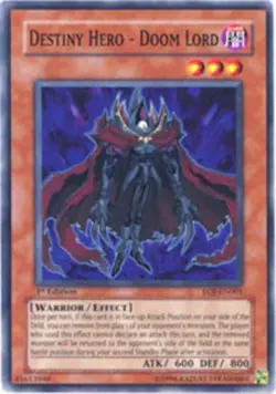 Destiny Hero - Doom Lord - EOJ-EN001 - Common - 1st Edition Lightly Played Enemy - Image 1