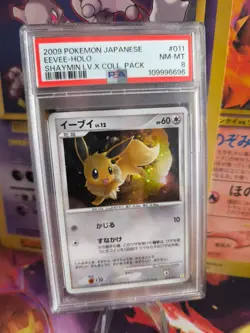 Pokemon Card Eevee Evoli Lv. 12 Holo Platinum Shaymin Lv. X Coll Japanese PSA 8 - Image 1