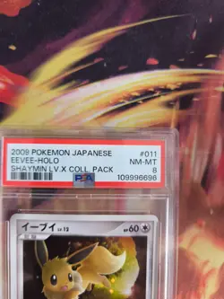 Pokemon Card Eevee Evoli Lv. 12 Holo Platinum Shaymin Lv. X Coll Japanese PSA 8 - Image 4