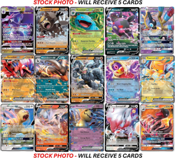 5 Pokemon Ultra Rare Card Lot - V, Gx, Ex, Assorted Variety - No Duplicates - Image 5