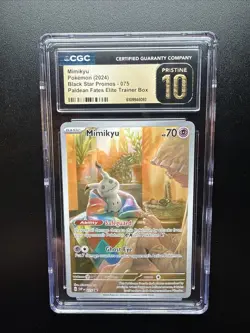 FREE SHIPPING CGC Pristine 10 Mimikyu 075 Scarlet & Violet Promo Cards Holo - Image 1