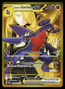 Cynthia's Garchomp ex 241/182 Hyper Rare Destined Rivals Pokemon Card - Image 1