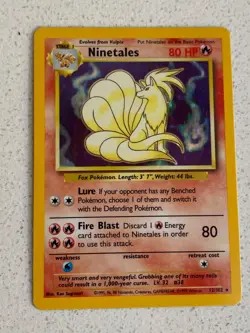 Pokemon Cards Ninetales 12/102 Holo Base Set Unlimited WOTC Rare LP/NM - Image 3