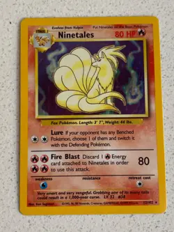 Pokemon Cards Ninetales 12/102 Holo Base Set Unlimited WOTC Rare LP/NM - Image 4