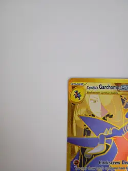 Pokemon Destined Rivals Cynthia's Garchomp EX Gold Hyper Rare Card 241/182 - Image 3