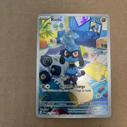Pokemon TCG Riolu Illustration Rare Card #215/198 Scarlet & Violet - Image 1