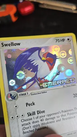 Swellow 41/106 Reverse Holo Pokemon Card EX Emerald LP - Image 2