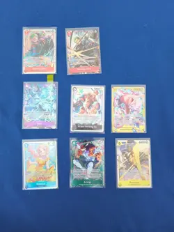 ONE PIECE CARD GAME OP15 LOT OF 8 Chase Cards - Image 1